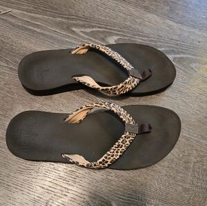Reef Leopard Print Sandals-9